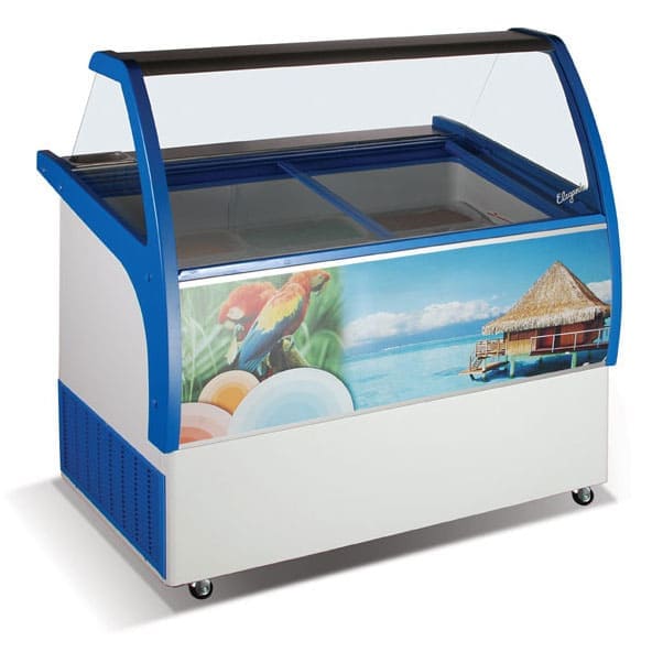 Витрина для мягкого мороженого Crystal 36 в аренду, лотки 36x15.5 см 8 шт, есть запасник