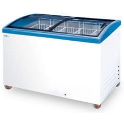 Холодильный ларь 400 в аренду, универсальный, гнутое стекло, электронное управление