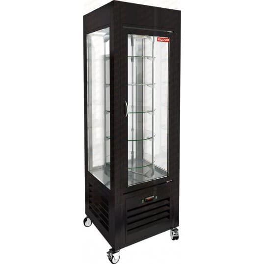 Кондитерская витрина Hicold 350R BLACK в аренду, крутящиеся полки, среднетемпературная